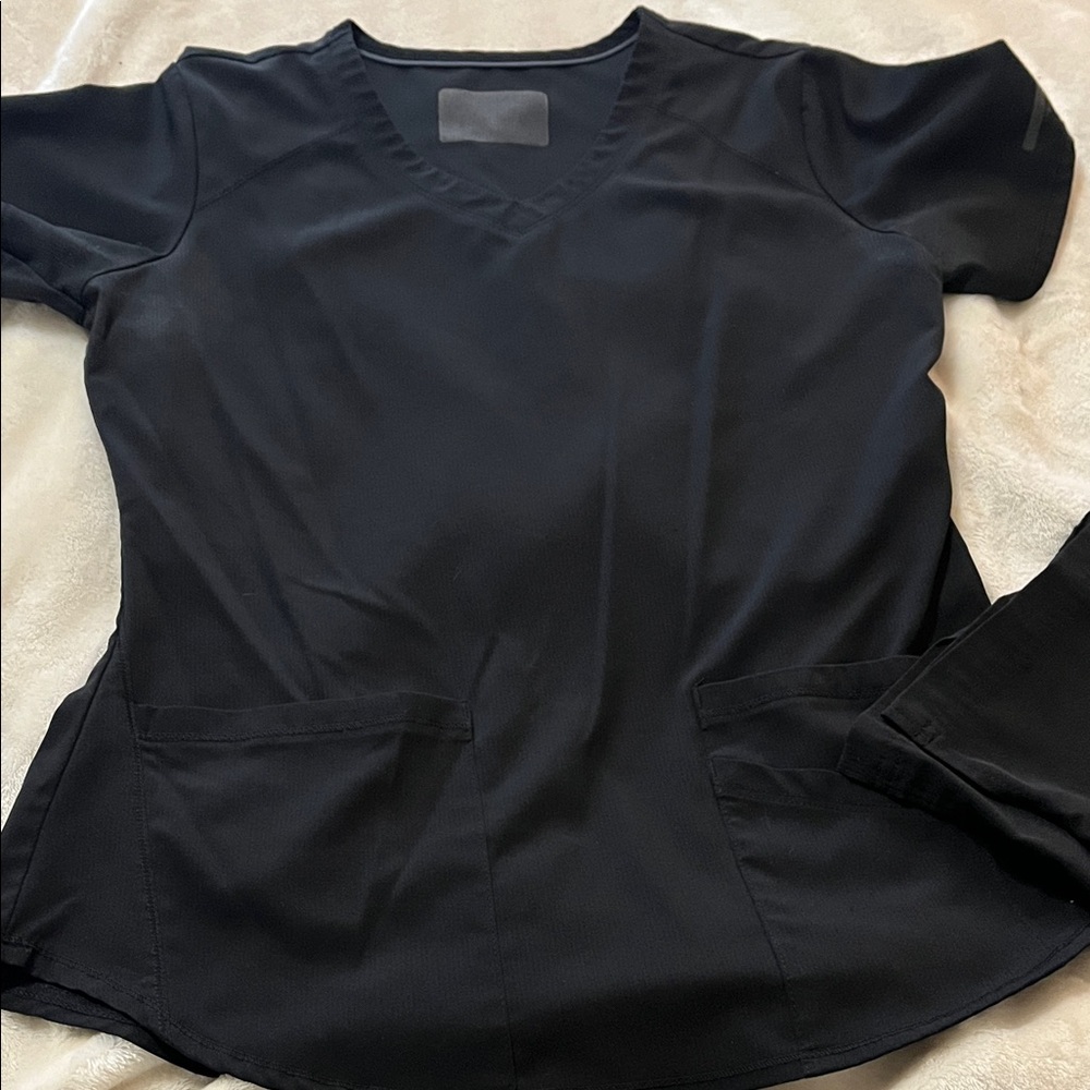 Women's Sketchers Black Scrub Set